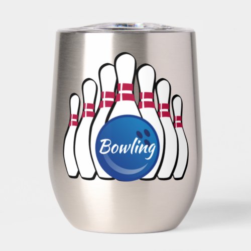 Bowling Design Thermal Wine Tumbler