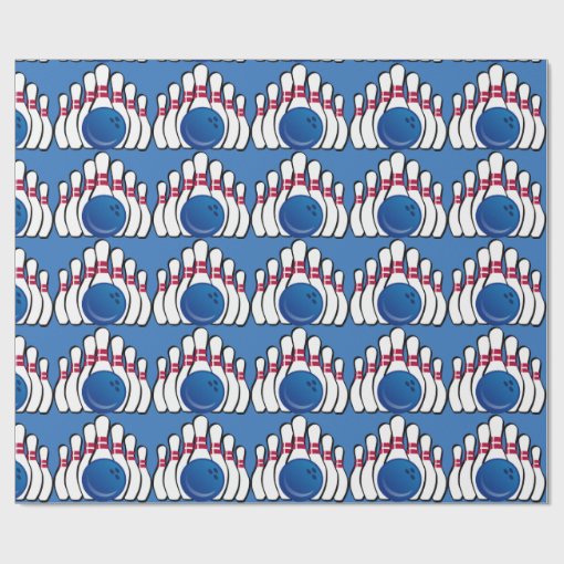 Bowling Design Wrapping Paper Zazzle