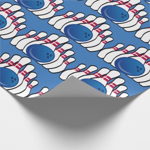Bowling Design Wrapping Paper Zazzle