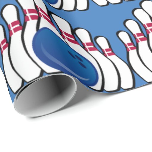 Bowling Design Wrapping Paper Zazzle