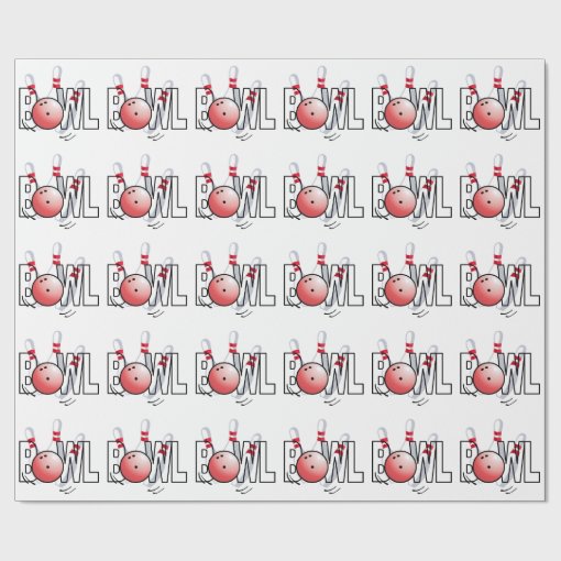 Bowling Design Wrapping Paper Zazzle