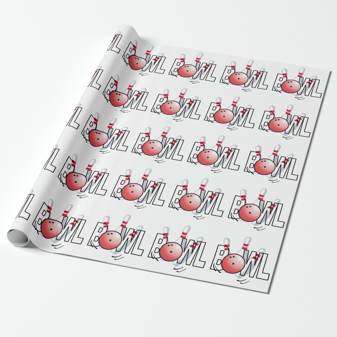 Bowling Design Wrapping Paper Zazzle