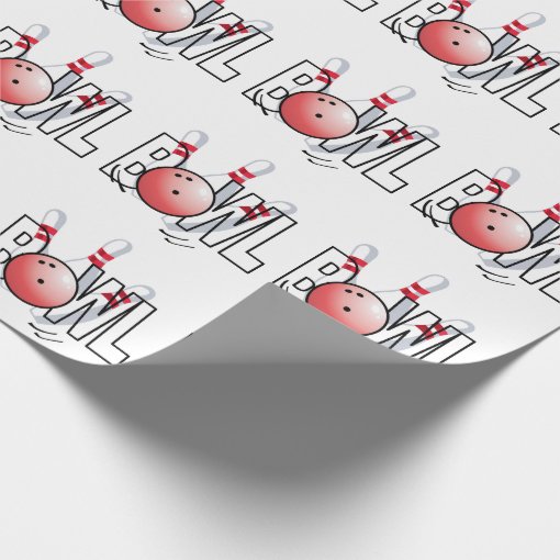 Bowling Design Wrapping Paper Zazzle