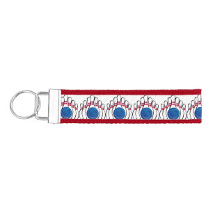 Bowling Design Wrist Key Chain
