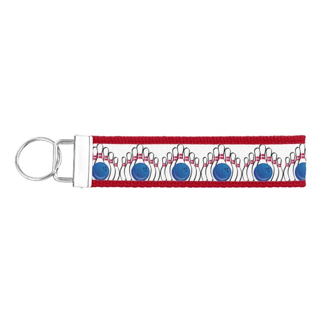 Bowling Design Wrist Key Chain (Keys on Left)