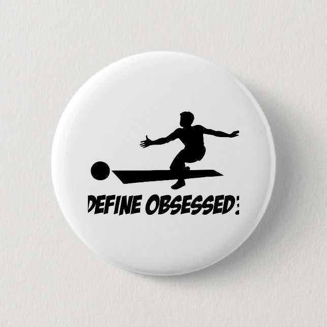 bowling designs pinback button (Front)