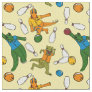 Bowling Dinosaurs Cartoons Patterned Bowlers Fabric