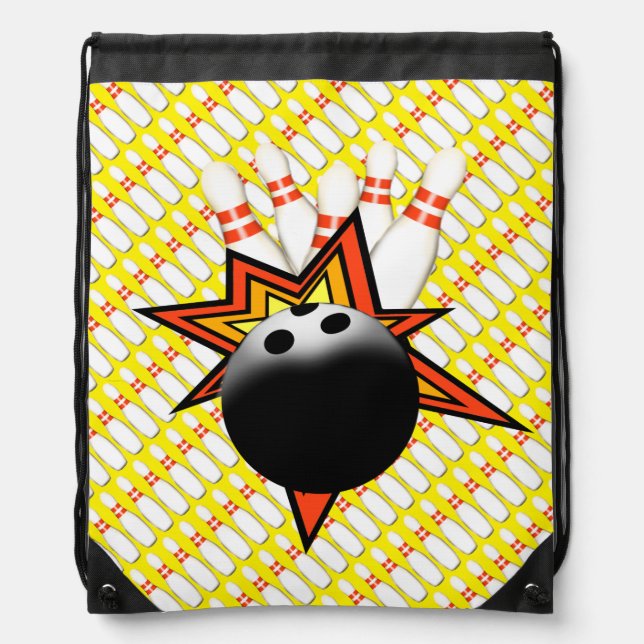 Bowling Drawstring Backpack (Front)
