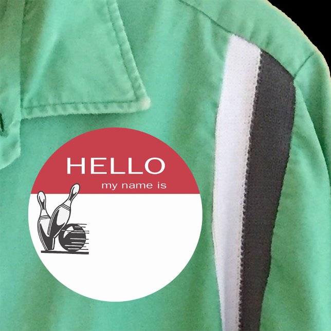 Bowling event hello name tags (Creator Uploaded)
