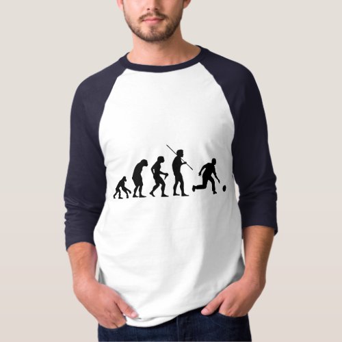 bowling evolution from man to bowler T_Shirt