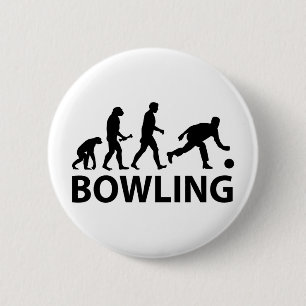 Bowling Evolution Pinback Button