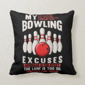 Bowling Ball Shoe And Pin With Your Custom Name Round Pillow