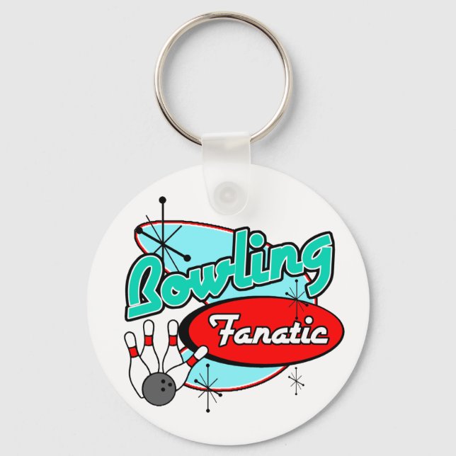 Bowling Fanatic Keychain (Front)
