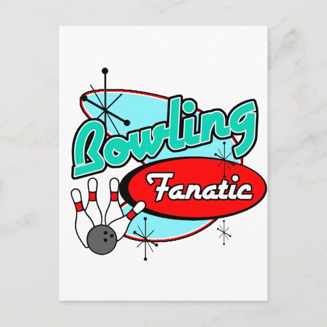 Bowling Fanatic Postcard (Front)