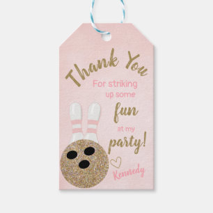 Bowling, favor thank you tags, Strike, bowl Gift Tags