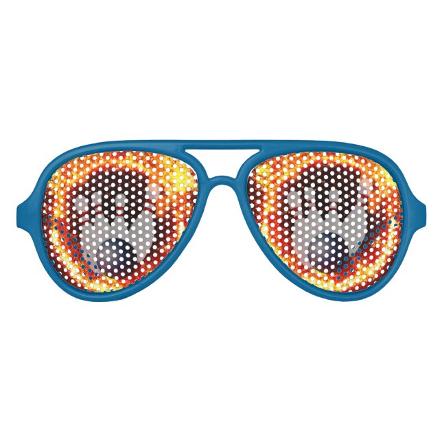 Bowling Fire Funny Aviator Sunglasses (Front)