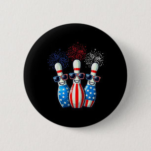 Bowling Fireworks American Usa Flag Sungles 4th Of Button