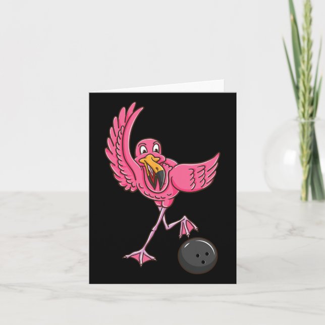 Bowling Flamingo 1  Card (Front)