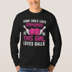 Bowling For Women Girls Track Bowling Spare Bowler T-Shirt
