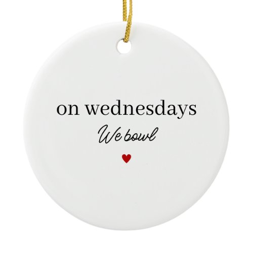 Bowling Friends Gift Ornament,Bowler Keepsake Gift Ceramic Ornament