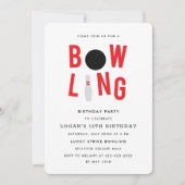 Bowling Fun Kid's birthday party Invitation_white Invitation (Front)