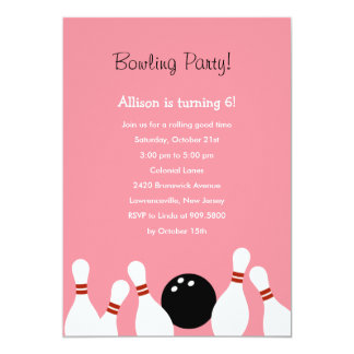 bowling party invitation