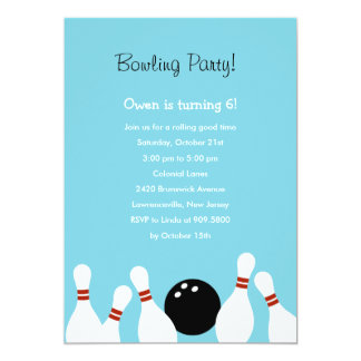 bowling party invitation