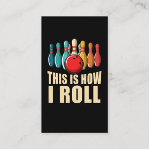 Bowling Fun Strike Lover Retro Business Card