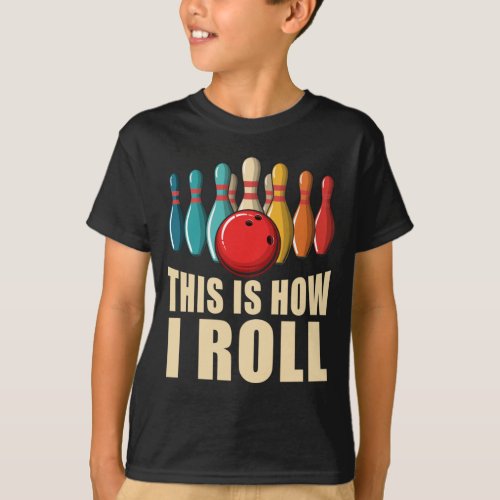 Bowling Fun Strike Lover Retro T_Shirt
