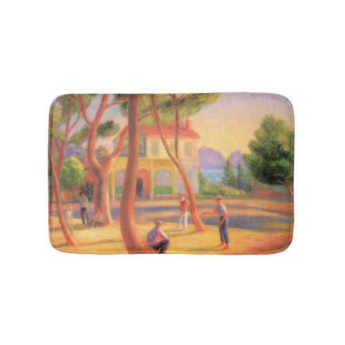 Bowling Game at La Ciotat in the South of France Bath Mat