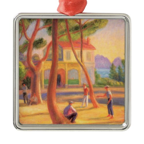 Bowling Game at La Ciotat in the South of France Metal Ornament