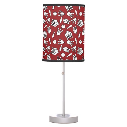 Bowling game patten table lamp