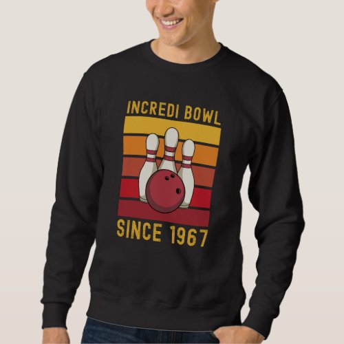 Bowling Gift for 54 Year Old Bowler 1967 Sweatshirt