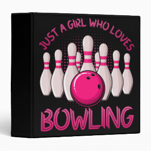 Bowling Gift For Girls Women Bowling Game Bowlers 3 Ring Binder