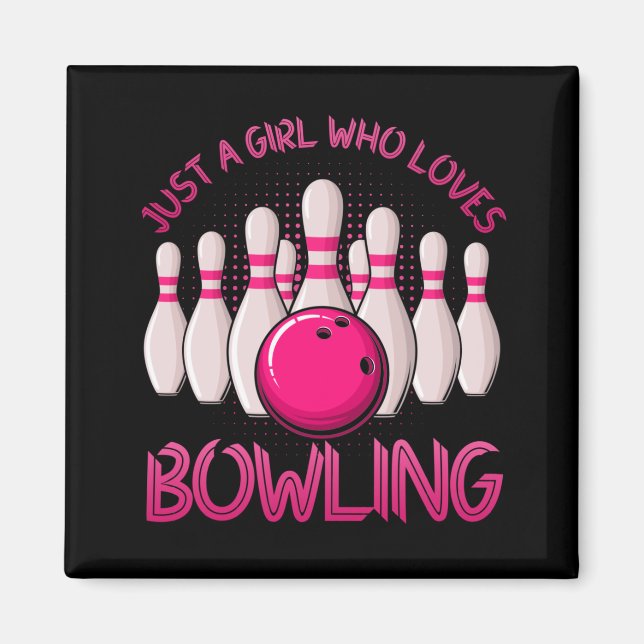 Bowling Gift For Girls Women Bowling Game Bowlers Magnet (Front)