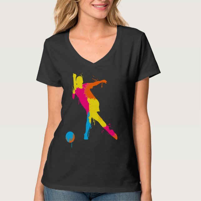 Bowling Girl Ball Pin Bowler Strike Team Bowling A T-Shirt (Front)