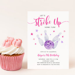 Bowling Girl Birthday Party | Strike Up Some Fun Invitation