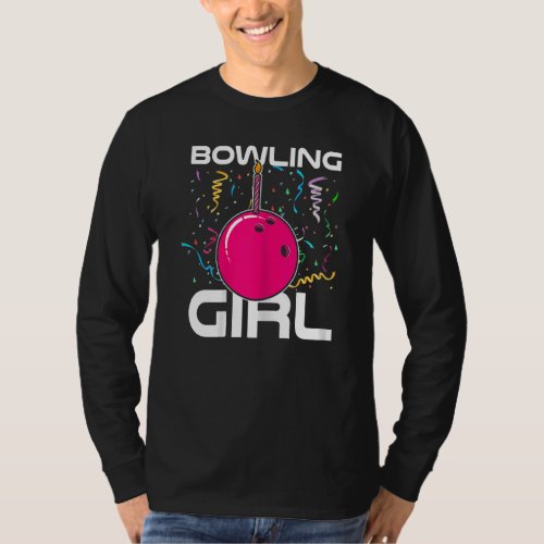 Bowling Girl This Girl Loves Bowling Kids Birthday T_Shirt