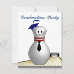 Bowling Graduation Party Invitation at Zazzle