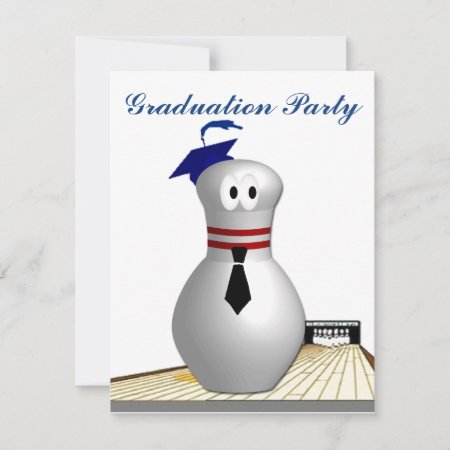 Bowling Graduation Party Invitation