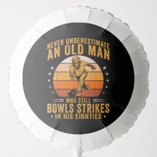 Bowling Grandpa 80th Birthday Balloon