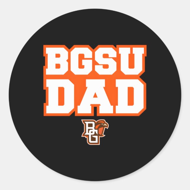 Bowling Green Bgsu Falcons Dad Classic Round Sticker (Front)