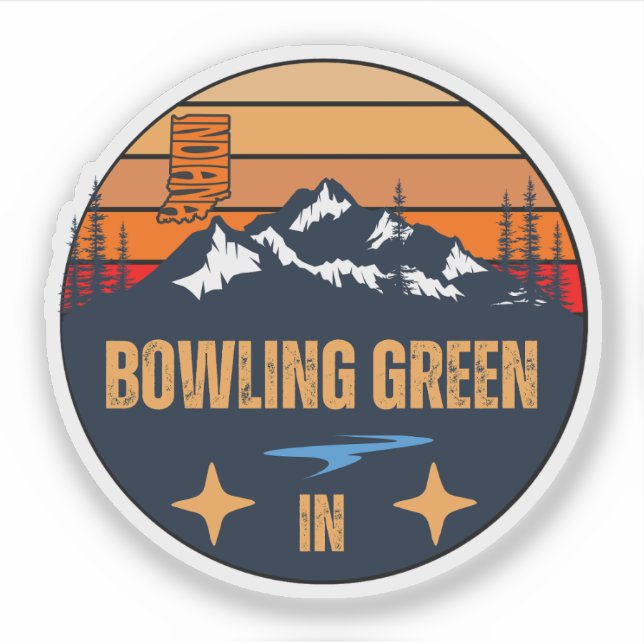 Bowling Green, Indiana Sticker (Front)