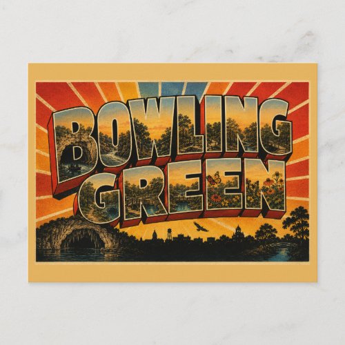 Bowling Green Kentucky Cave Forest Trails Art Postcard