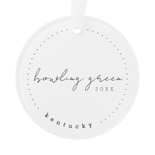 Bowling Green, Kentucky KY Travel United States Ornament