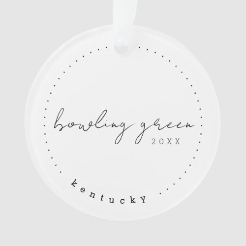 Bowling Green Kentucky KY Travel United States Ornament