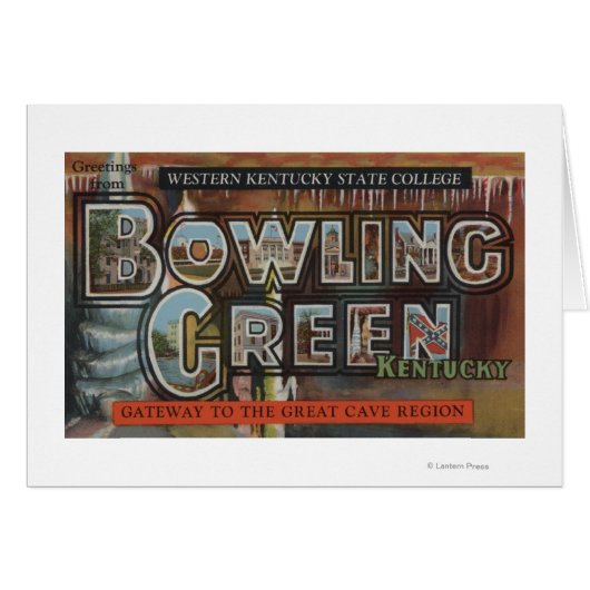 Bowling Green, Kentucky - Large Letter Scenes Cards (Front Horizontal)