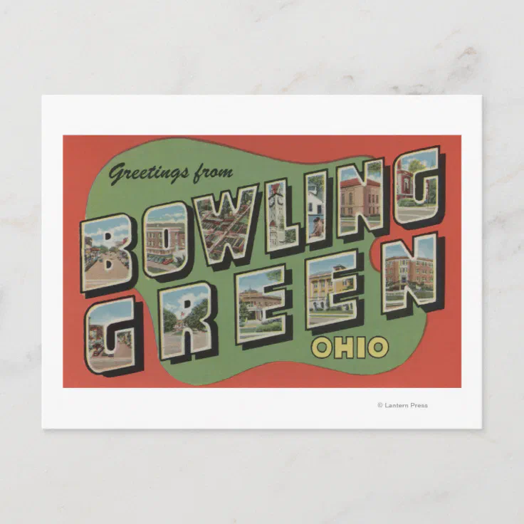 Bowling Green, Ohio Large Letter Scenes Postcard Zazzle