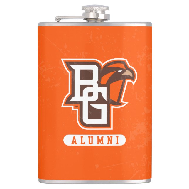 Bowling Green State Alumni Distressed Flask (Front)