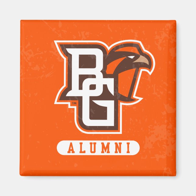 Bowling Green State Alumni Distressed Magnet (Front)